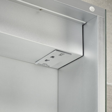 SE30194C0 Sensio Sonnet Single Door LED Strip Mirror Cabinet Shaver Socket