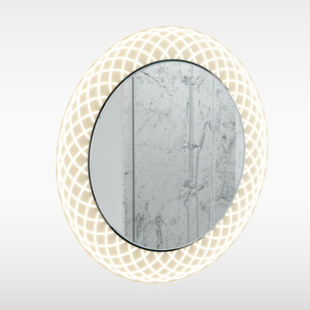 Sensio Spiro 800mm Round Etched LED Bathroom Mirror