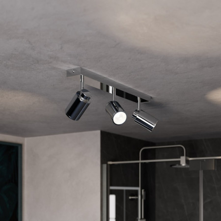 SE628910 Sensio Tandy 3 Chrome Bathroom Spotlight Bar Lifestyle