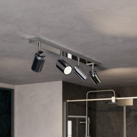 SE629910 Sensio Tandy 4 Chrome Bathroom Spotlight Bar Lifestyle