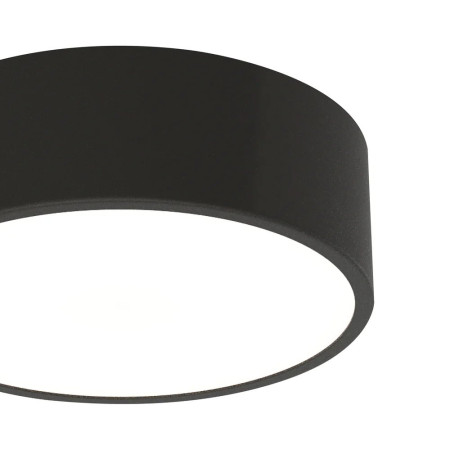 SE623980 Sensio Zala Round Black Bathroom Ceiling Light Close Up
