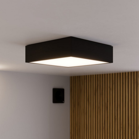 Sensio Zala Square Black Bathroom Ceiling Light