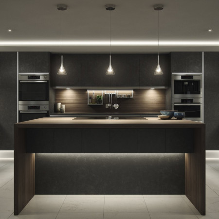 SE32101W0 Sensio Zirconia Crystal Cone Pendant Light Kitchen Setting
