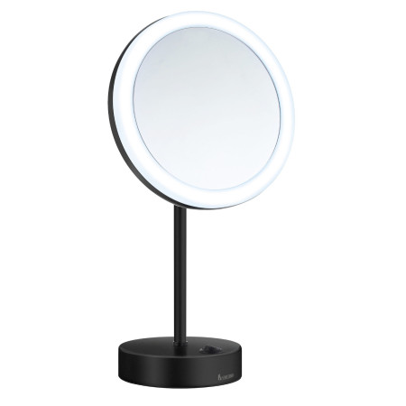 Smedbo Battery Shaving & Makeup Mirror With LED Technology Black
