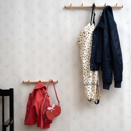 BB1705 Smedbo Beslagsboden Beech and Black Five Hook Rack Room Setting