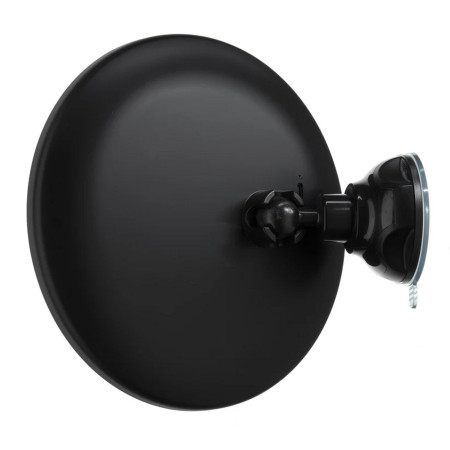 ZB630 Smedbo Beslagsboden Black 200mm LED Makeup Mirror with Suction Cup Rear View