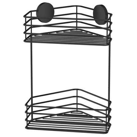 Smedbo Beslagsboden Black Double Corner Shower Basket