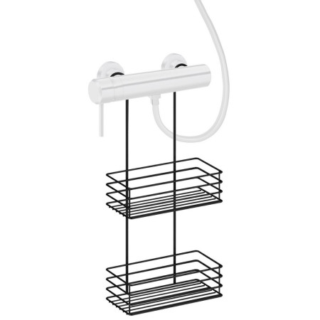 BB1215 Smedbo Beslagsboden Black Double Shower Mixer Basket Installation