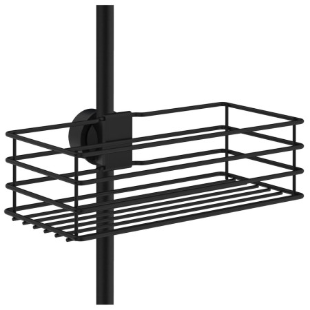 BB1206 Smedbo Beslagsboden Black Riser Rail Shower Basket Installation