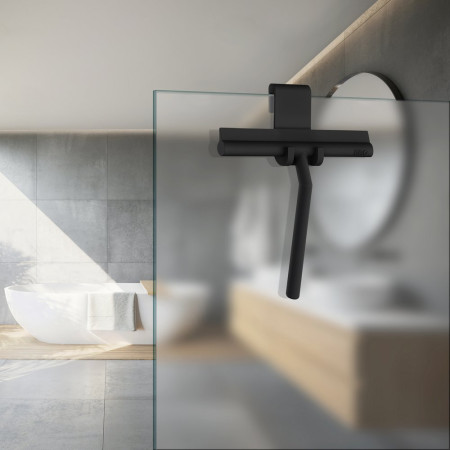 BB1310 Smedbo Beslagsboden Black Shower Squeegee with Holder Lifestyle