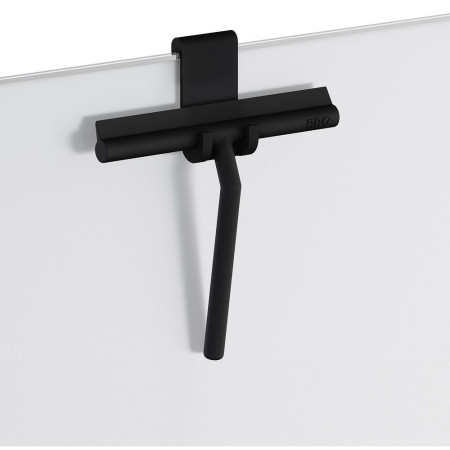 BB1310 Smedbo Beslagsboden Black Shower Squeegee with Holder on Glass
