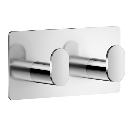 Smedbo Beslagsboden Cube Self Adhesive Polished Double Bathroom Hook