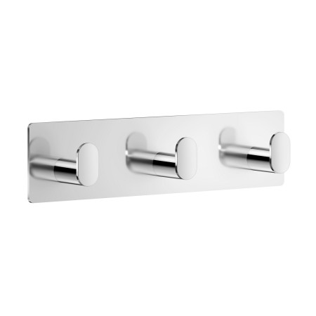 Smedbo Beslagsboden Cube Self Adhesive Polished Triple Bathroom Hook