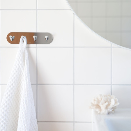 BK1094 Smedbo Beslagsboden Design Self Adhesive Polished Quadruple Hook Lifestyle