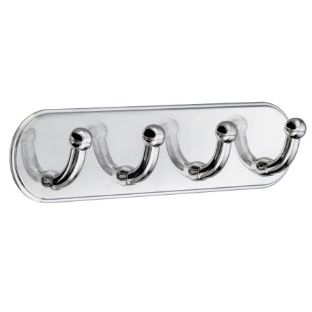 Smedbo Beslagsboden Design Self Adhesive Quadruple Hook in Chrome