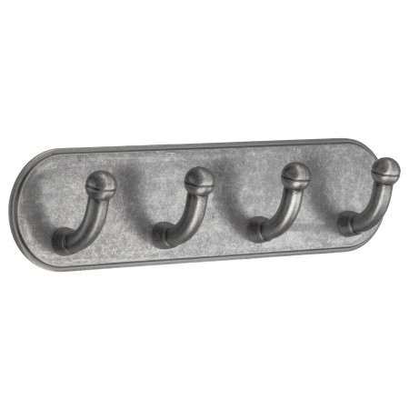 Smedbo Beslagsboden Design Self Adhesive Quadruple Hook in Pewter