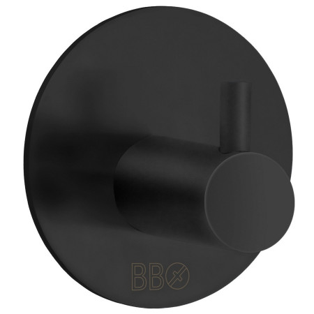 Smedbo Beslagsboden Design Self Adhesive Single Hook in Black
