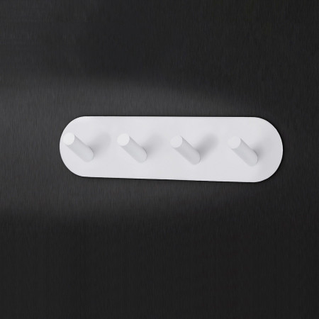 BX1094 Smedbo Beslagsboden Design Self Adhesive White Quadruple Hook Lifestyle