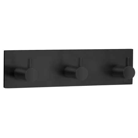 Smedbo Beslagsboden Design Square Self Adhesive Black Triple Hook