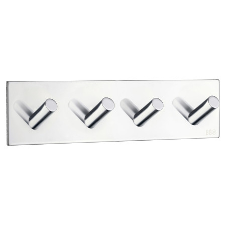 Smedbo Beslagsboden Design Square Self Adhesive Polished Quadruple Hook