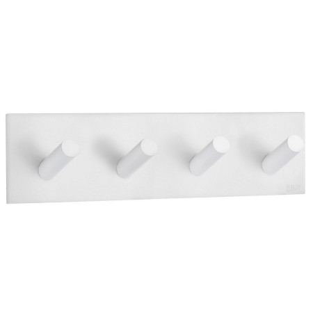 Smedbo Beslagsboden Design Square Self Adhesive White Quadruple Hook