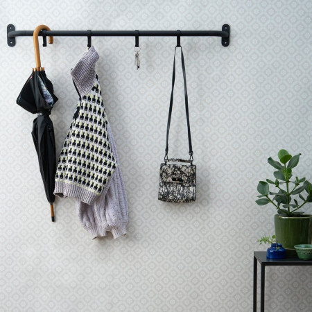 B1700B Smedbo Beslagsboden Hallway Hook Rack in Matt Black Room Setting