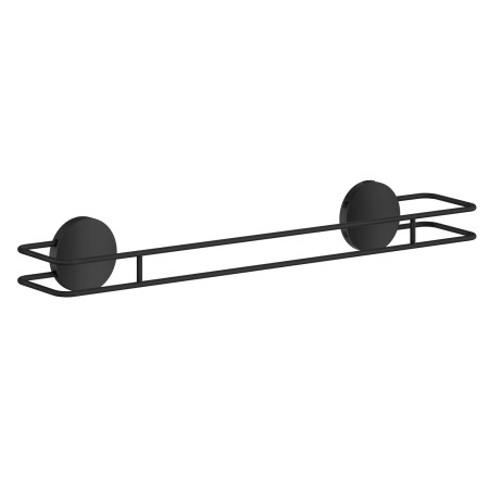 Smedbo Beslagsboden Puck Self Adhesive Black 500mm Single Towel Rail
