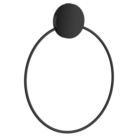 Smedbo Beslagsboden Puck Self Adhesive Black Towel Ring