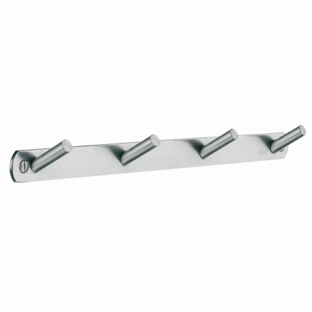 Smedbo Beslagsboden Quadruple Coat Rack in Brushed Stainless Steel