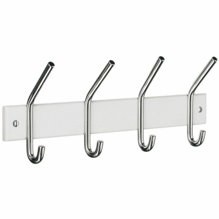 Smedbo Beslagsboden Quadruple White Coat and Hat Rack