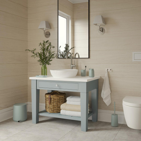 BG574 Smedbo Beslagsboden Satin 4L Soft Close Pedal Bin in Eucalyptus Lifestyle