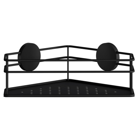 Smedbo Beslagsboden Self Adhesive Black Corner Shower Basket