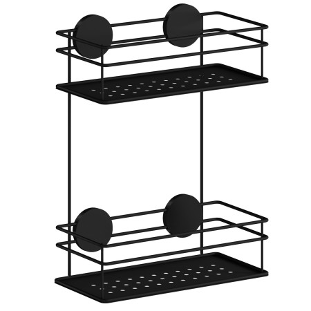 Smedbo Beslagsboden Self Adhesive Black Double Shower Basket