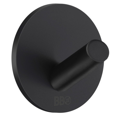 Smedbo Beslagsboden Self Adhesive Black Single Hooks Pack of Four