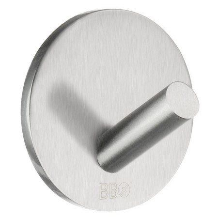 B1080/4 Smedbo Beslagsboden Self Adhesive Brushed Single Hooks Pack of Four