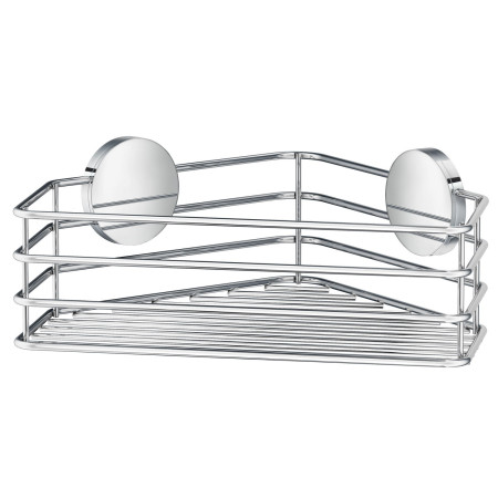 Smedbo Beslagsboden Self Adhesive Single Corner Shower Basket in Chrome