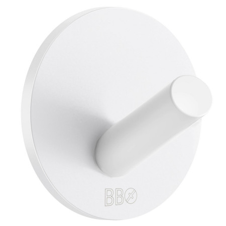Smedbo Beslagsboden Self Adhesive White Single Hooks Pack of Four