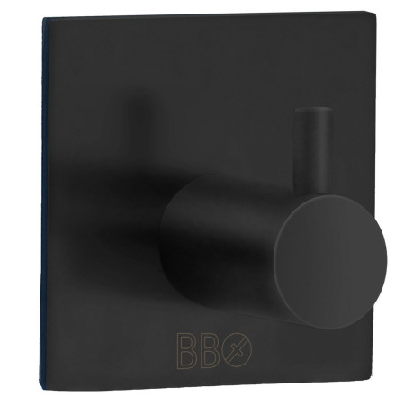 Smedbo Beslagsboden Square Design Self Adhesive Single Hook in Black