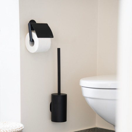 TB332 Smedbo Dot Black Toilet Brush Holder Lifestyle