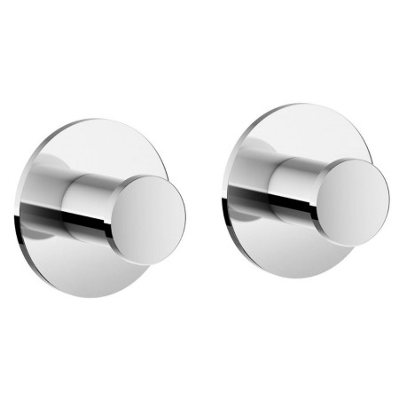 Smedbo Dot Chrome Bathroom Hook Pair