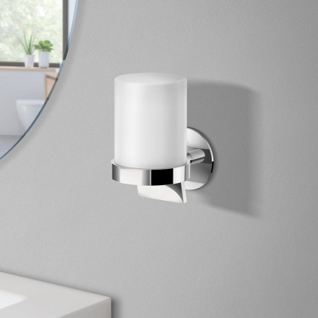 TK361 Smedbo Dot Chrome Wall Mounted Soap Dispenser Lifestyle