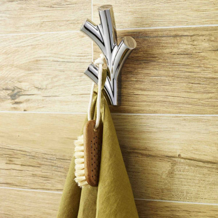 FK130 Smedbo Dry Polished Chrome Quadruple Towel Hook Lifestyle