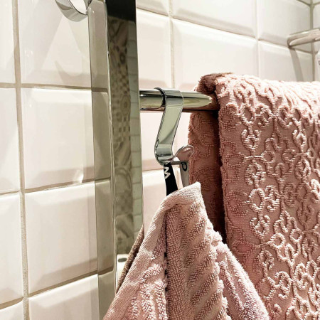 FK730 Smedbo Dry Towel Warmer Hook Pair Close Up
