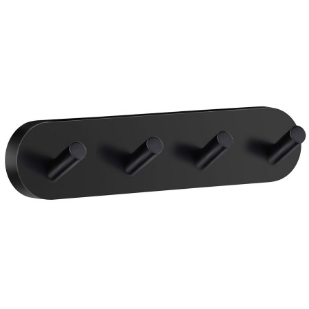 Smedbo Home Black Quadruple Robe Hook