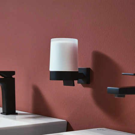 HB361 Smedbo Home Black Soap Dispenser Lifestyle