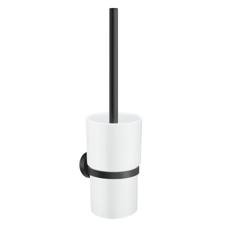 Smedbo Home Black Toilet Brush and Holder