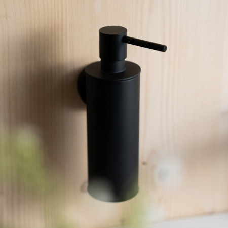 HB370 Smedbo Home Black Wall Mounted Soap Dispenser Lifestyle