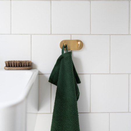 HV356 Smedbo Home Brushed Brass Double Robe Hook Lifestyle