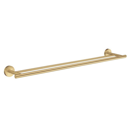 HV3364 Smedbo Home Brushed Brass Double Towel Rail (1)