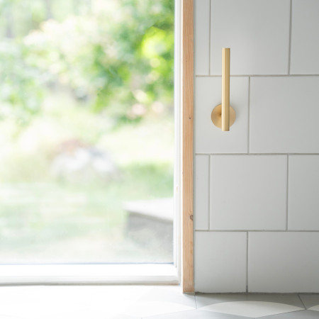 HV320 Smedbo Home Brushed Brass Spare Toilet Roll Holder Lifestyle
